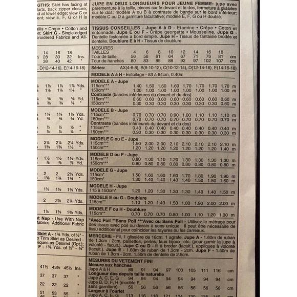 McCalls 2129 skirt sewing pattern sz 8 10 12 - Picture 5 of 6
